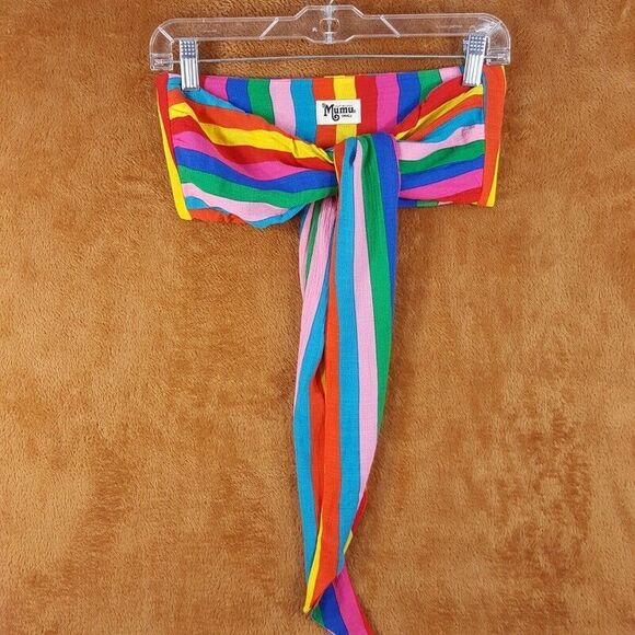 SHOW ME YOUR MUMU Womens Small Stripe Pull On Pants Crop Top EXPLORER KENNY - Picture 11 of 14